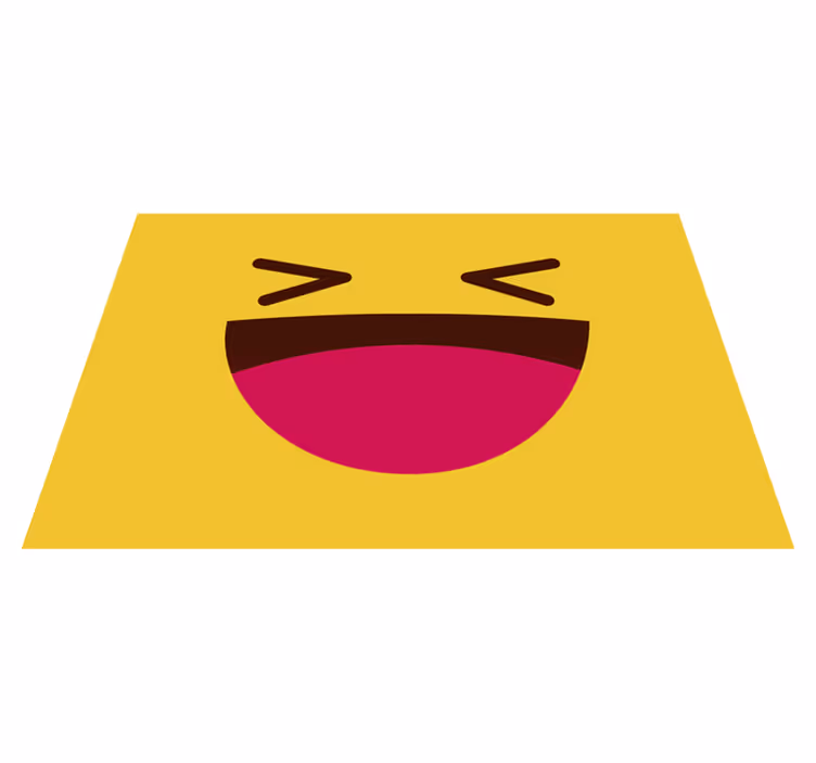 Modernit emoji nauravat kasvot lasten placemats - Tenstickers