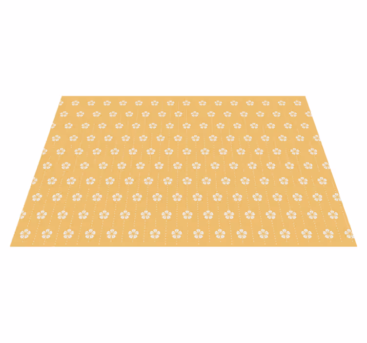 Valkoiset kukat keltainen kukka placemats - Tenstickers