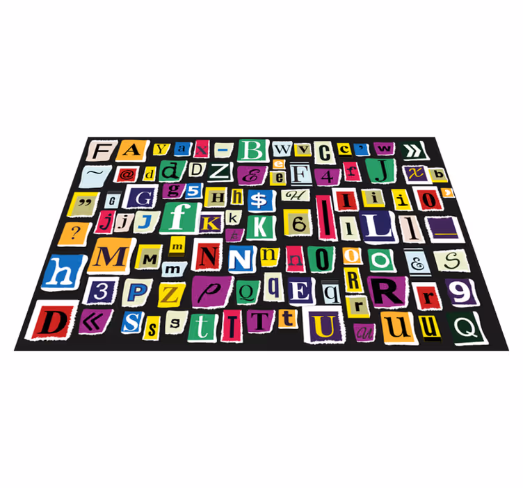 Värikkäitä kirjaimia pöytätabletti moderni - Tenstickers