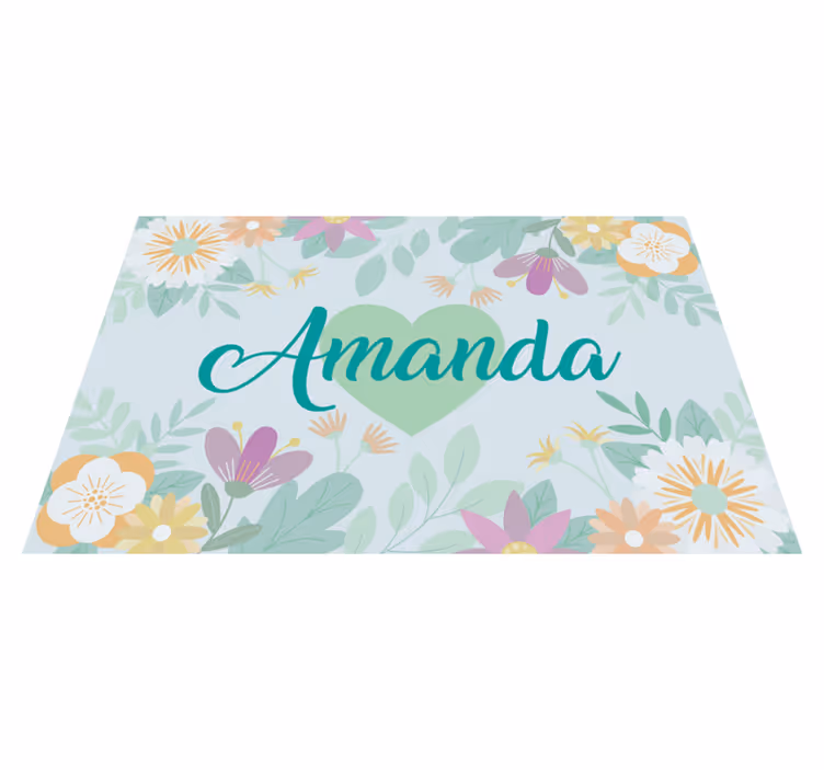 Pöytätabletti nimellä kukka sydän amanda - Tenstickers