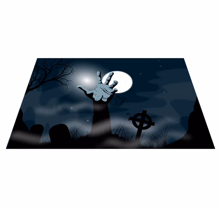 Halloween pöytätabletti karmiva hautausmaakuvasto - Tenstickers