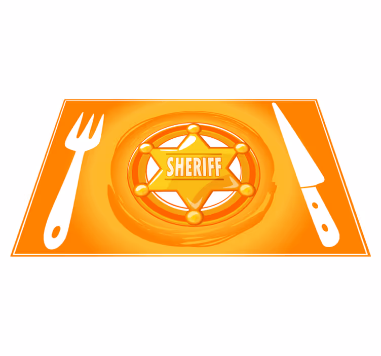 Alkuperäinen pöytätabletti sheriffitähtiteemalla - Tenstickers