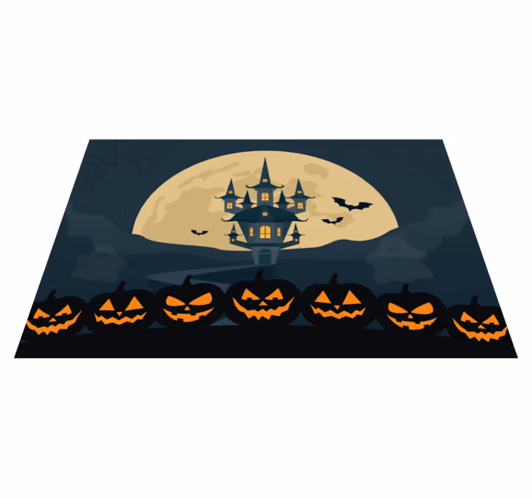 Halloween pöytätabletti aavemainen linna teema - Tenstickers