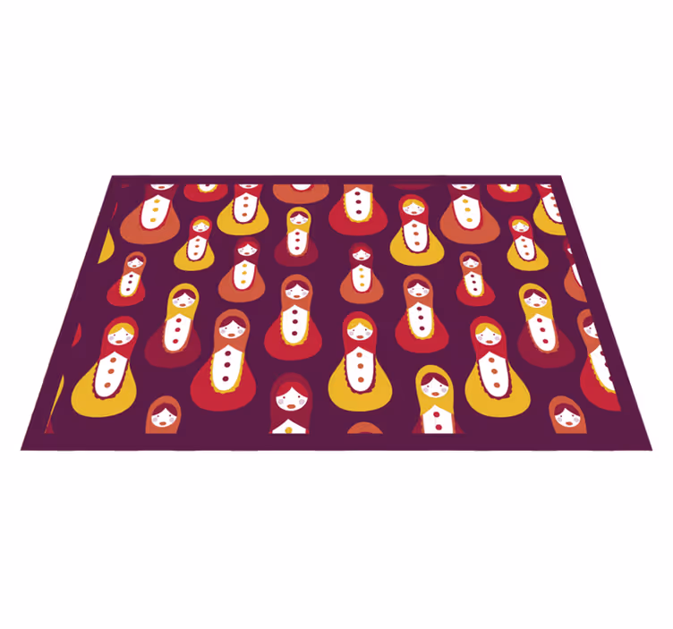 Värikäs matkryoshka-kuvio alkuperäinen pöytätabletti - Tenstickers