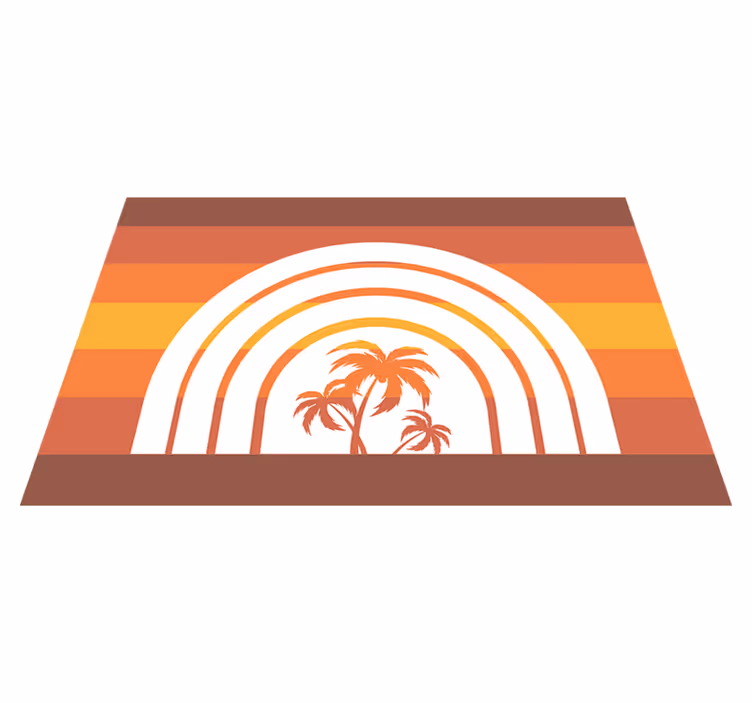 Retro auringonlasku kaaret pöytätabletti moderni - Tenstickers