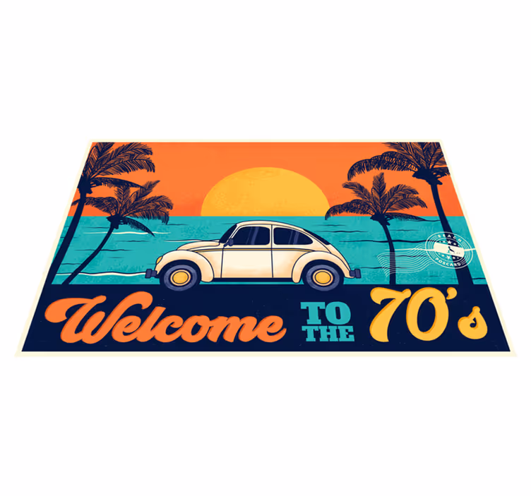 Retro 70-luvun rantaloma tyylikäs pöytätabletti - Tenstickers