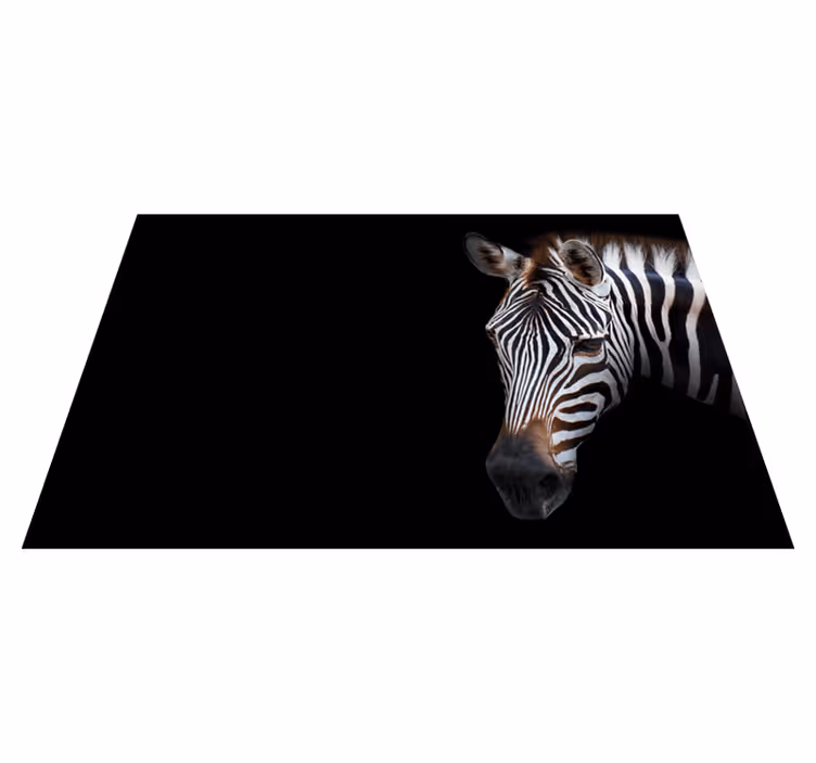Zebra-pää lähikuvassa alkuperäinen pöytätabletti - Tenstickers