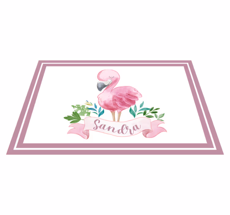 Flamingo nauhalla pöytätabletti nimellä - Tenstickers