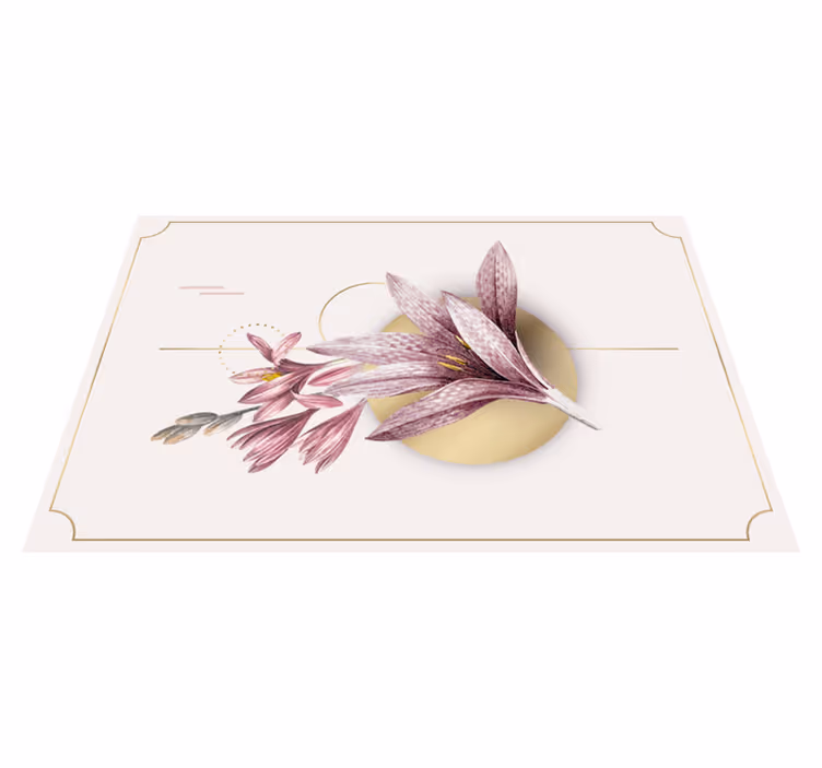 Alkuperäinen pöytätabletti elegantti kukka-asetelma - Tenstickers