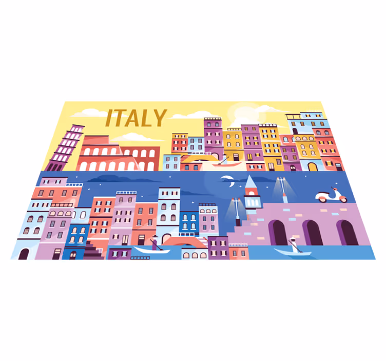 Vibrant italy cityscape pöytätabletti nimellä - Tenstickers