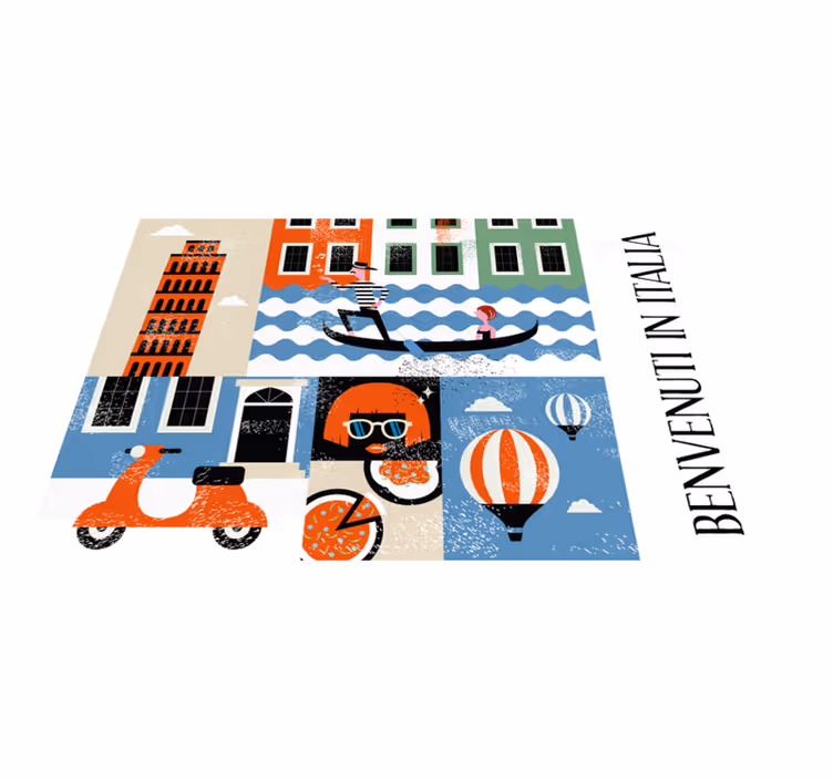 Italian tunnetuimmat ruokakuvakkeet pöytätabletti ravintolaan - Tenstickers