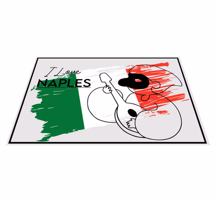 I love naples design pöytätabletti tekstillä - Tenstickers