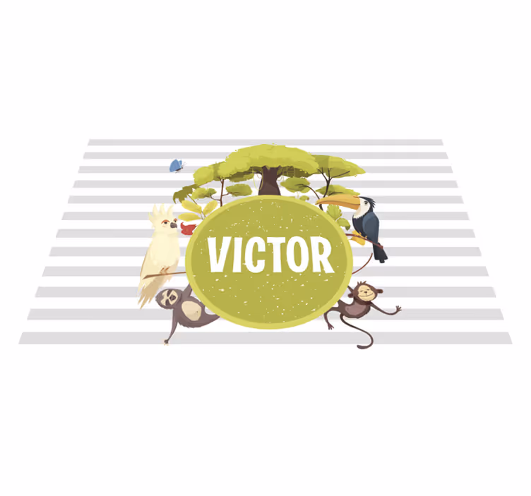 Viidakon eläimet nimellä pöytätabletti nimellä - Tenstickers