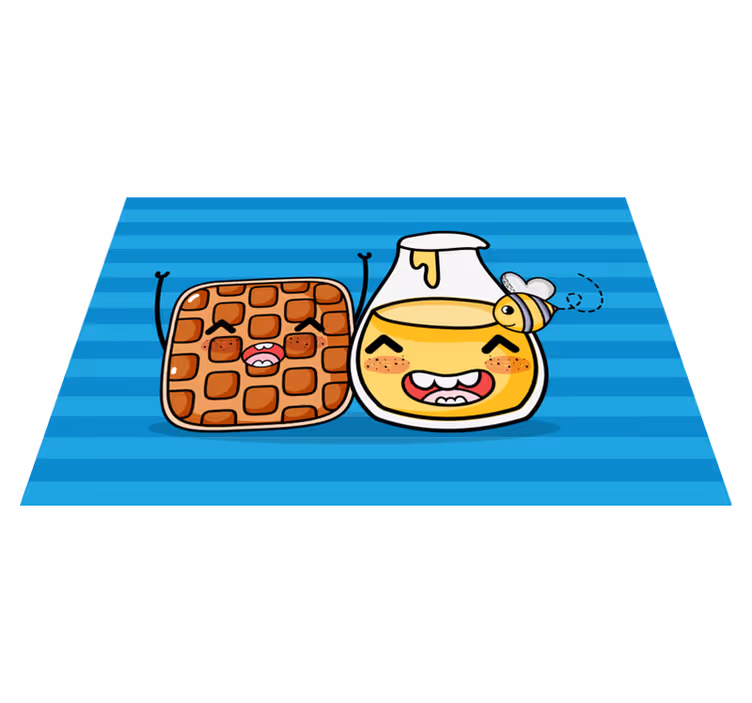Söpö waffle ja hunaja lasten pöytätabletti - Tenstickers
