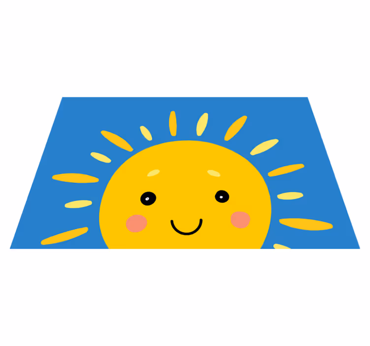 Aurinko kasvoilla Suorakulmainen pöytätabletti - Tenstickers
