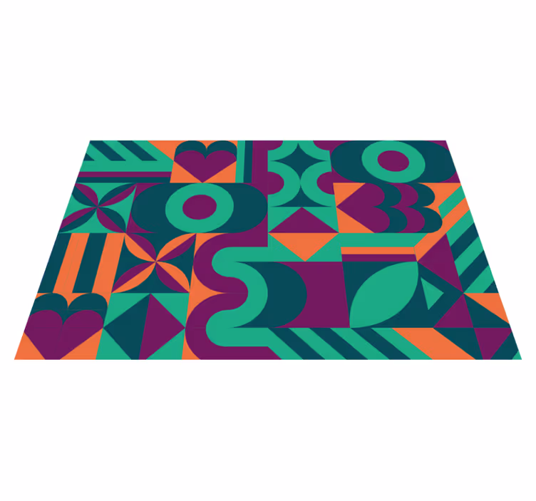 Värillinen geometrinen kuvio pöytätabletti moderni - Tenstickers