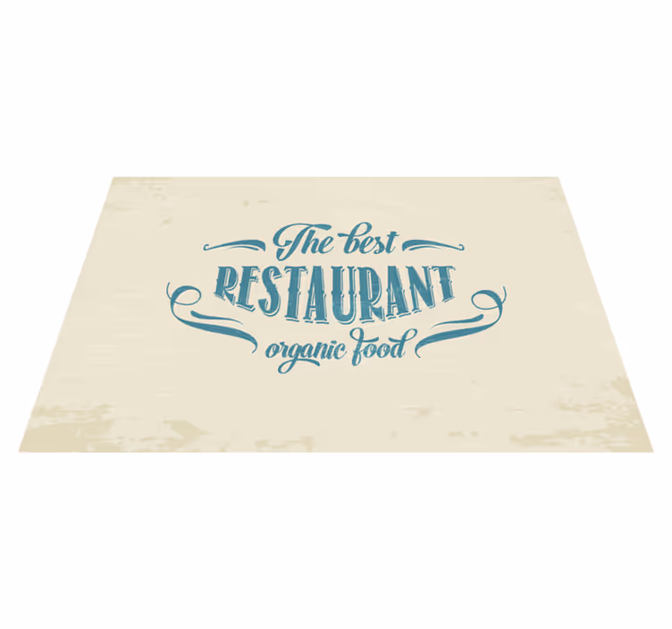 Ravintola luomuruoka pöytätabletti tekstillä - Tenstickers