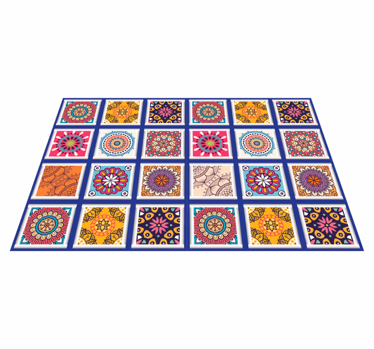 Alkuperäinen pöytätabletti geometrisilla kukkakuviolla - Tenstickers