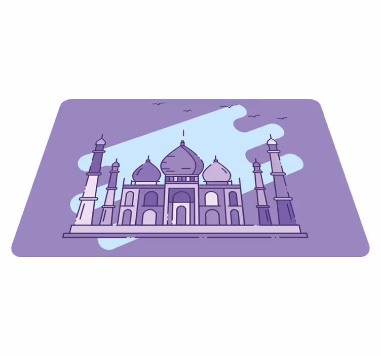 Pöytätabletti moderni taj mahal -silhuetti - Tenstickers
