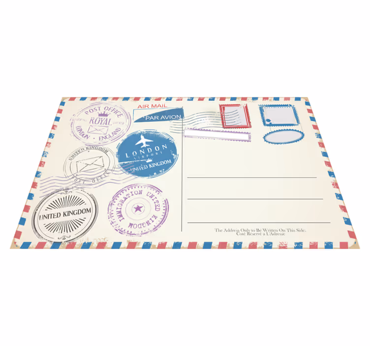 Matkaleima-kokoelma pöytätabletilla tekstillä - Tenstickers