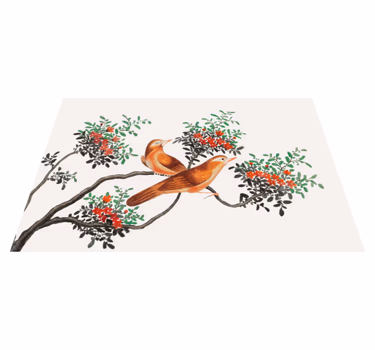 Elegant linnut ja marjat alkuperäinen pöytätabletti - Tenstickers