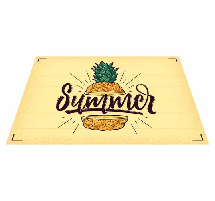 Kesäpinaapeli-kuvitus pöytätabletti tekstillä - Tenstickers