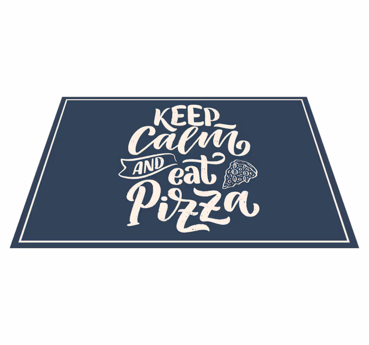 Rauhallinen pizza lainaus pöytätabletti tekstillä - Tenstickers