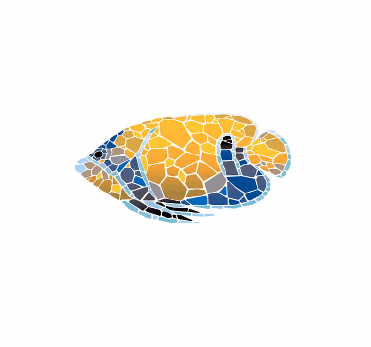 Alkuperäinen pöytätabletti mosaiikkikalakuvalla - Tenstickers