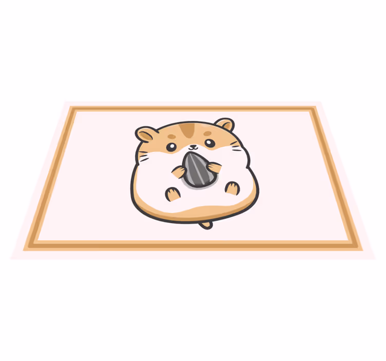 Söpö hamsteri sarjakuva pöytätabletti moderni - Tenstickers