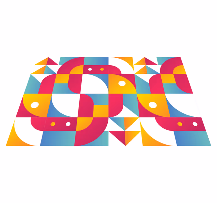 Pöytätabletti moderni rohkeat geometriset kuviot - Tenstickers