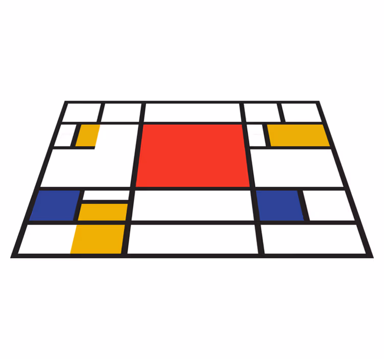 Mondrian geometrinen taide Alkuperäiset pöytätabletit - Tenstickers