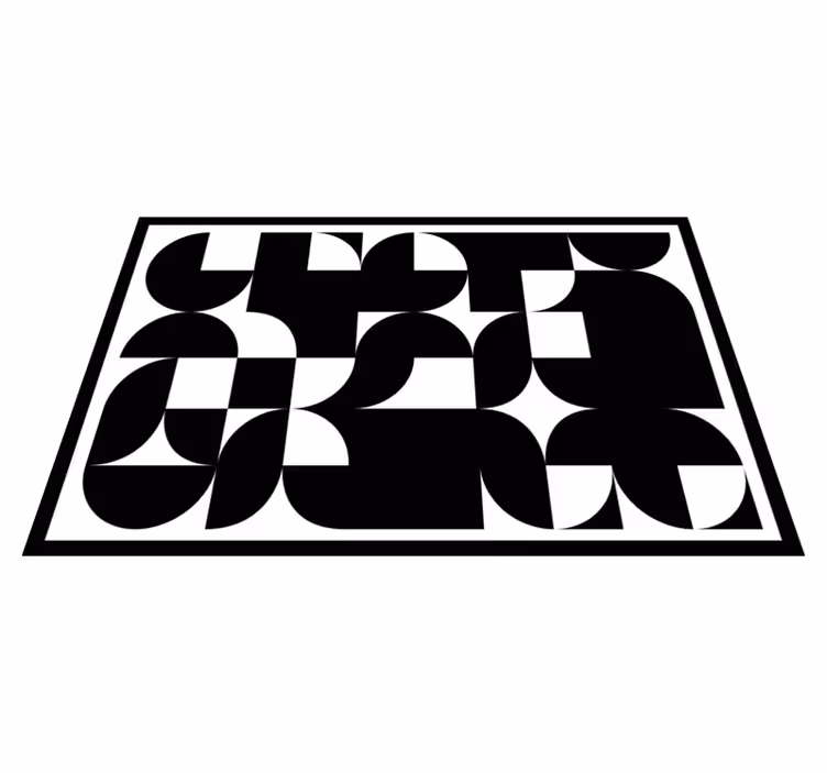 Moderni geometrinen musta kuvio pöytätabletti - Tenstickers