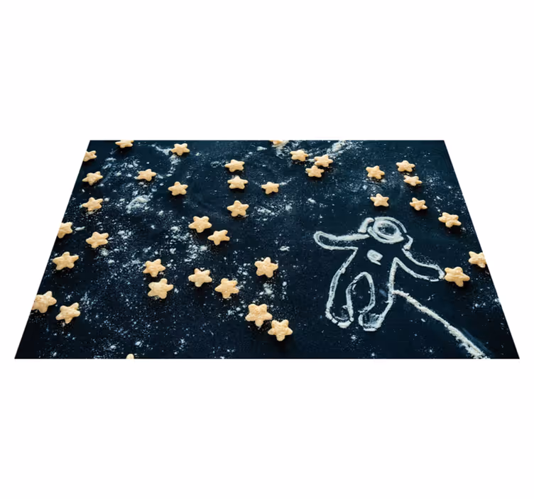 Jauhot astronautti ja maissi tähdet Suorakulmainen pöytätabletti - Tenstickers