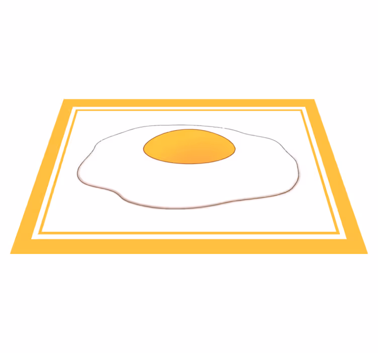 Paistettu muna aurinkoinen puoli pöytätabletti kotiin - Tenstickers