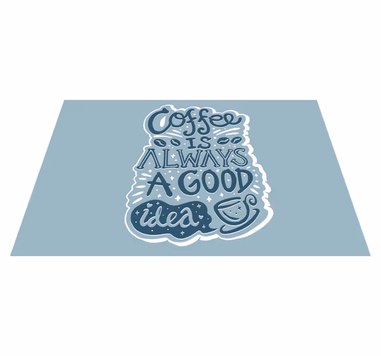 Kahvi-inspiraatiolainauspöytätabletti tekstillä - Tenstickers