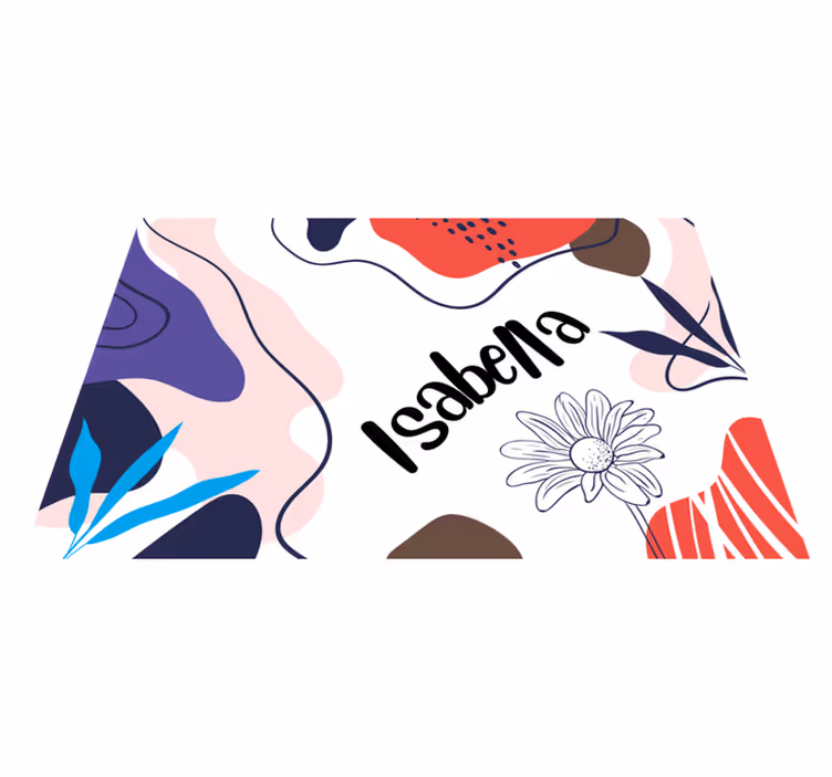 Värikäs abstrakti kukkakuosi pöytätabletti nimellä - Tenstickers