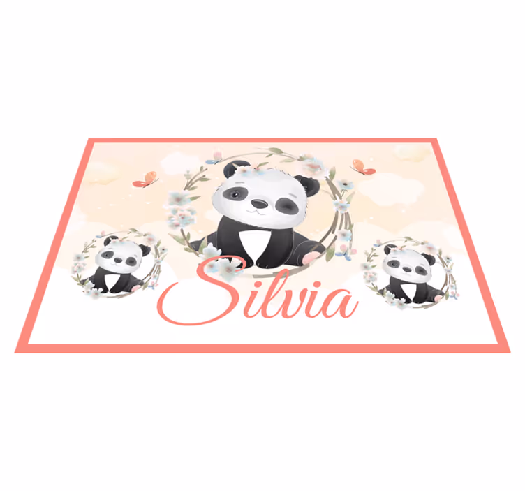 Viehättävä panda asetelma lasten pöytätabletti - Tenstickers