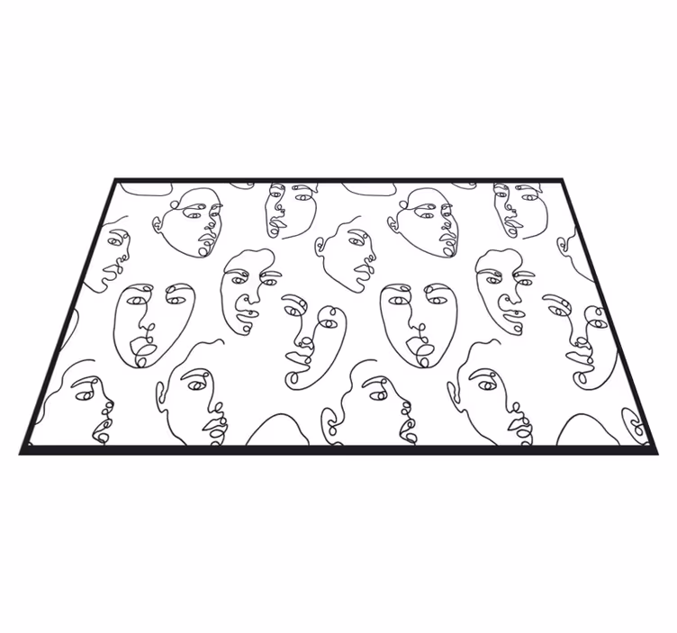 Abstrakti kasvoviiva pöytätabletti moderni - Tenstickers