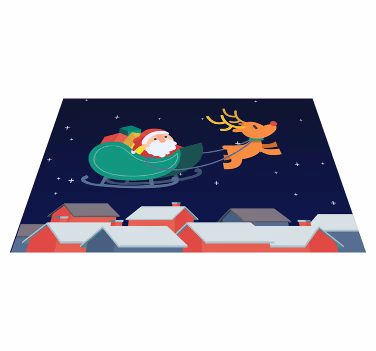 Joulupukin reki-seikkailu jouluinen pöytätabletti - Tenstickers