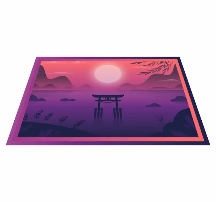 Pöytätabletti moderni rauhoittava auringonlaskumaisema - Tenstickers