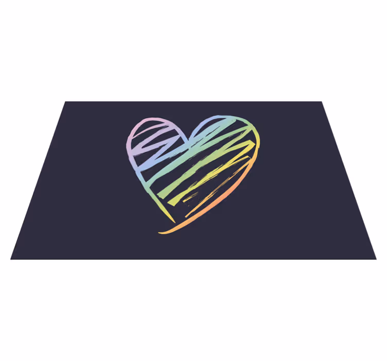 Värikäs sydämenmuotoinen pöytätabletti - Tenstickers