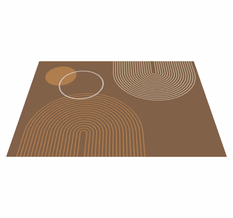 Lämpimiä geometrisia kaaria pöytätabletti moderni - Tenstickers