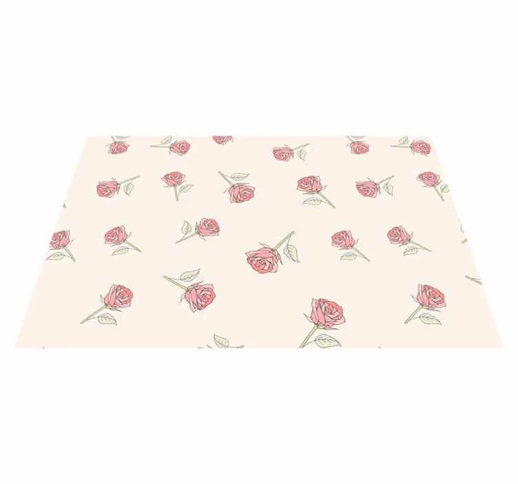 Romanttinen vintage ruusukuvio tyylikäs pöytätabletti - Tenstickers