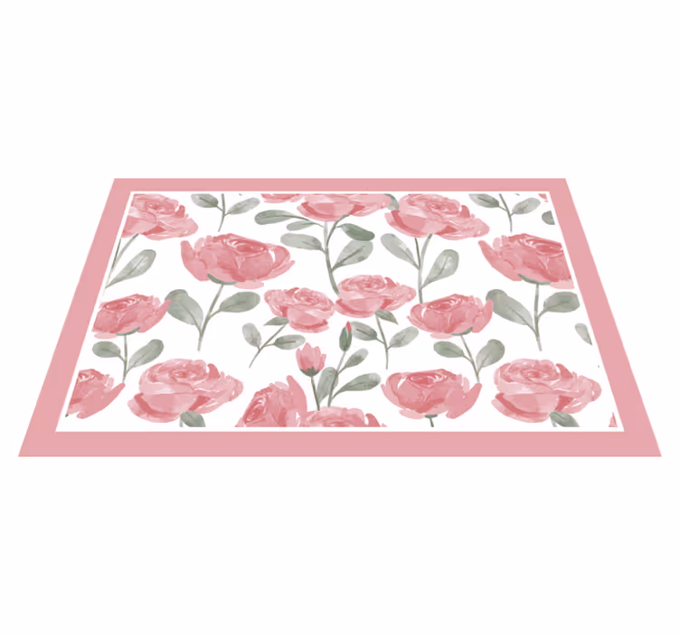 Luonnollinen vintage ruusukuvio tyylikäs pöytätabletti - Tenstickers