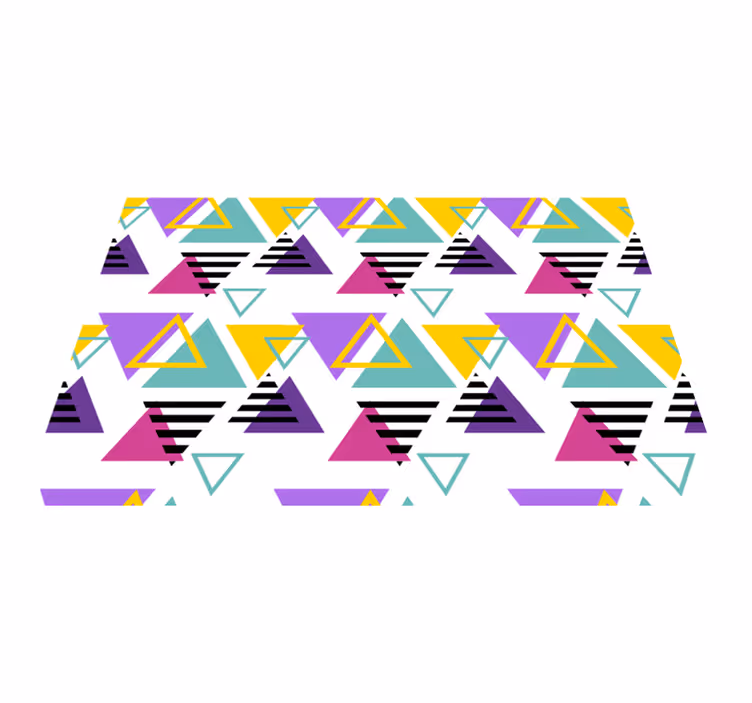 Värikkäät geometriset kolmiot pöytätabletti moderni - Tenstickers
