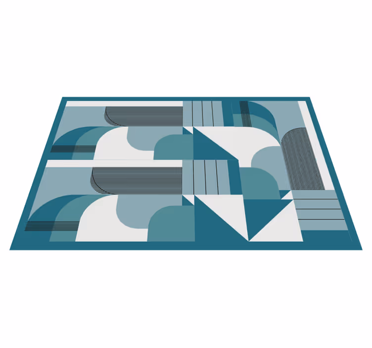 Pöytätabletti moderni geometriset teal-kuviot - Tenstickers