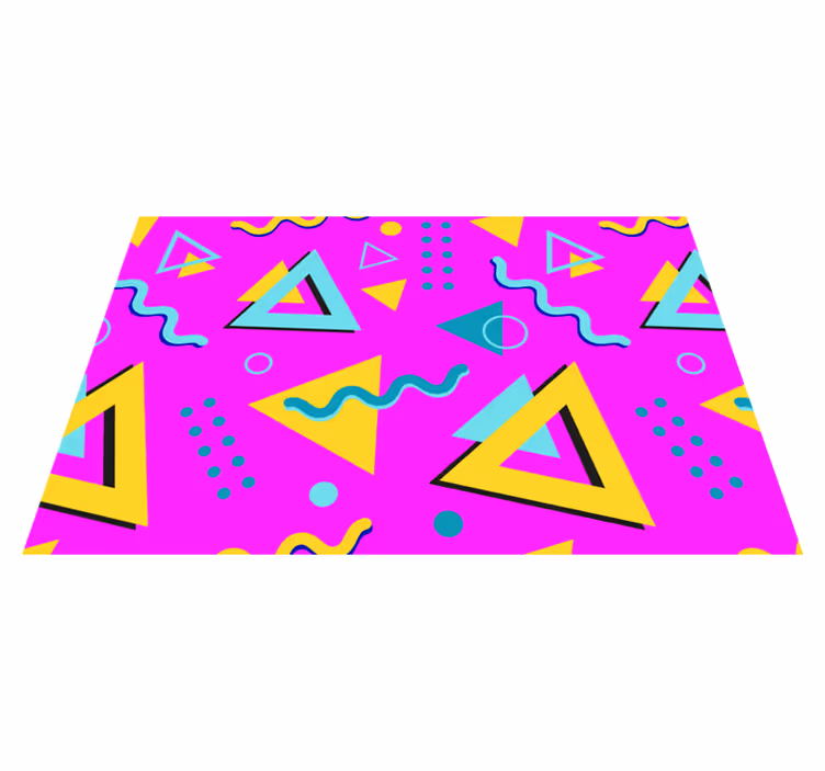 Memphis retro 80 geometriset vinyylilevyt - Tenstickers