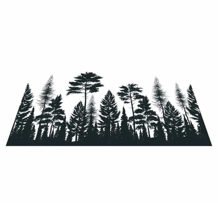 Silhuetti metsäkuvio pöytätabletti - Tenstickers