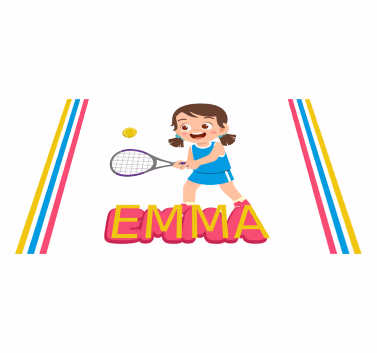 Iloinen tennispelaaja lasten pöytätabletti - Tenstickers