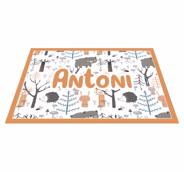 Skandinaavinen metsä eläinten kanssa lasten pöytätabletti - Tenstickers